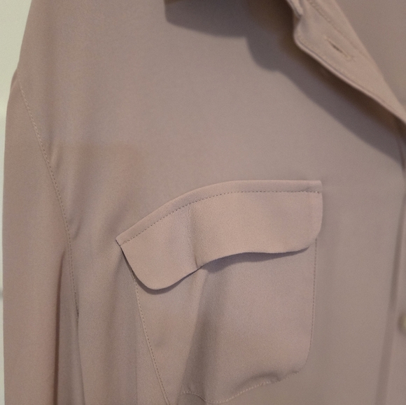 [EUC] New York & Co Womens Sz XL Blouse Top Lilac Purple Convertible 3/4 Sleeve - Picture 3 of 8